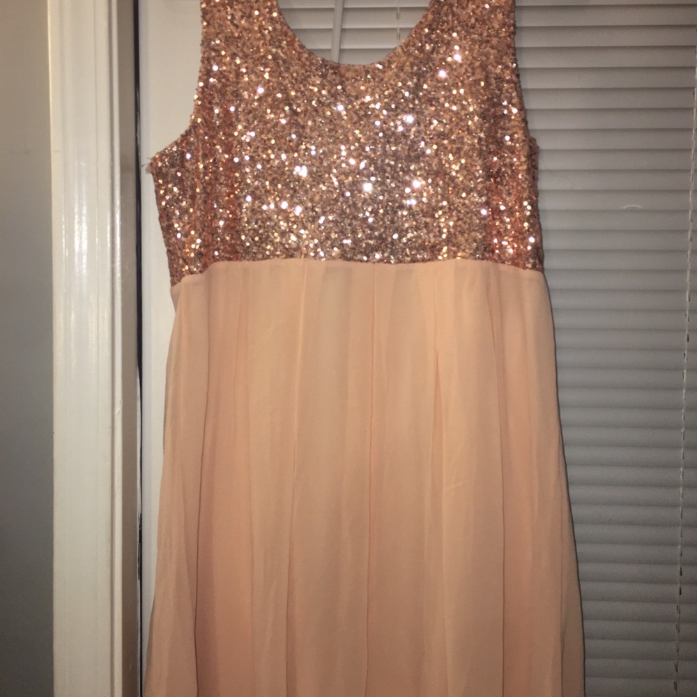 Peach Sequins Rue21 dress